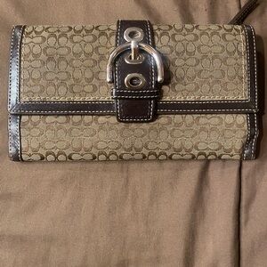 Coach Brown and Tan Wallet